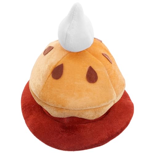 TOPBATHY Plüsch Partyhut Kürbiskuchen Design Lustiger Food Kostüm Hut für Halloween Weihnachten Thanksgiving Wiederverwendbare Rundes Foto Requisit für Erwachsene und Teens von TOPBATHY