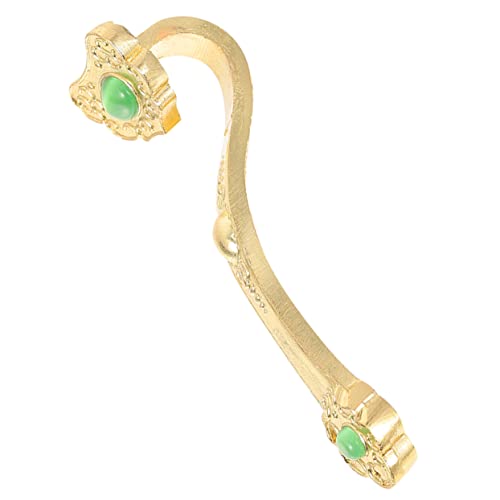 TOPBATHY Ruyi-Ornament Aus Legierung Tragbarer Quaste Reifen Lüfter Piercings Tablett Anlage Zwerge Schlüsselbund Girlande Hochzeitsfan Handfächer Scherzen Kette Golden von TOPBATHY