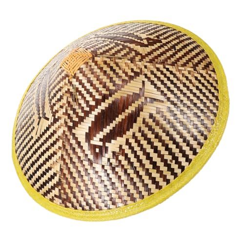 TOPBATHY Strohhut Chinesischer Geflochtener Orient Hut Atmungsaktiv Leicht Komfortabel Unisex Fisherman Hut Sommer Krempe Sonnenschutz Cosplay Zubehör von TOPBATHY