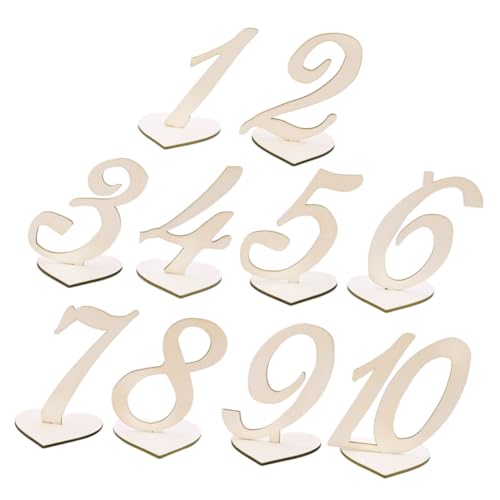 TOPBATHY Tischnummern Aus Holz für Hochzeiten 1–10 Herzform Moderner für Bankette TOPBATHY Tischnummern Aus Holz für Hochzeiten 1–10 Herzform Moderner für Bankette von TOPBATHY