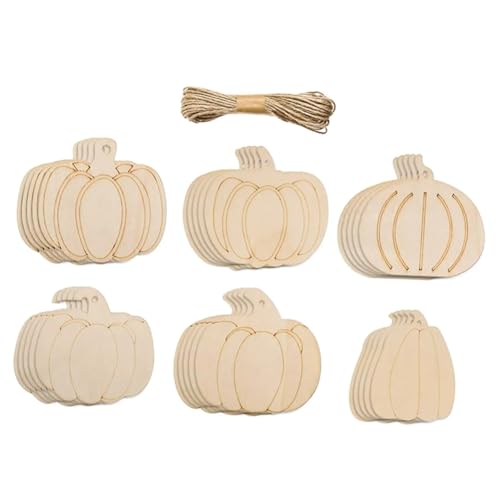 TOPBATHY Unfertige Holz Kürbis Ausschnitte DIY Kürbis Dekorationsset Kürbisform Holzscheiben mit Jute Schnur für Halloween und Thanksgiving Deko TOPBATHY Unfertige Holz Kürbis Ausschnitte DIY Kürbis Dekorationsset Kürbisform Holzscheiben mit Jute Schnur für Halloween und Thanksgiving Deko von TOPBATHY