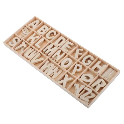 TOPBATHY Unvollständiges Holzbuchstaben Set mit Aufbewahrungstablett DIY Malmaterialien Montessori für Kleinkinder Kreative Holzbuchstaben für Freizeitgestaltung Party und TOPBATHY Unvollständiges Holzbuchstaben Set mit Aufbewahrungstablett DIY Malmaterialien Montessori für Kleinkinder Kreative Holzbuchstaben für Freizeitgestaltung Party und von TOPBATHY