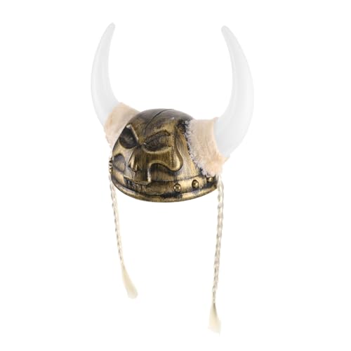 TOPBATHY Viking Helm mit Hörnern Kunststoff Robustes Kostüm Zubehör für Erwachsene und Party Halloween Mittelalter Role playing Hut für Wikinger Festivals TOPBATHY Viking Helm mit Hörnern Kunststoff Robustes Kostüm Zubehör für Erwachsene und Party Halloween Mittelalter Role playing Hut für Wikinger Festivals von TOPBATHY