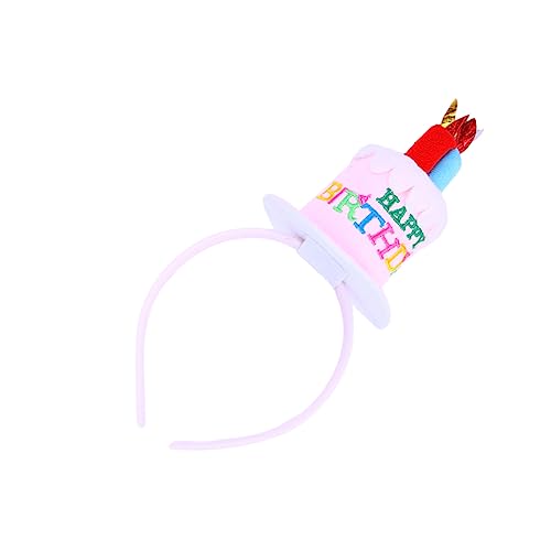 TOPBATHY geburtstag haarband Partyhüte für das neue Jahr Partyhüte für Kinder Geburtstagskrone Kerzen Stirnband Modellieren Geburtstagshut alles zum Geburtstag Rosa von TOPBATHY