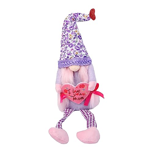 TOPBATHY Zwergenpuppe Zum Muttertag – Wunderschöner Zwergenschmuck Aus Stoff 1-teiliges Zwergendekor Aus Beinen Für Mama von TOPBATHY