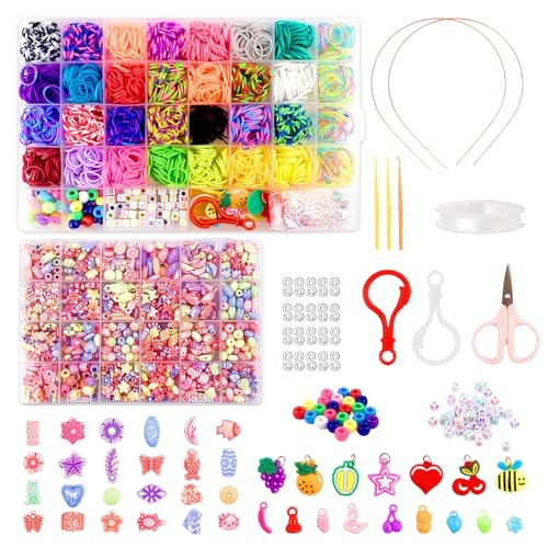 TOPBELIEF 2500+ Loom Bänder Set, 500+ Ocean Schmuckherstellungsset, Freundschaftsarmbänder Selber Machen, Loom Bänder Zubehör Bunte Gummibänder für Armbänder, Accessoires für Jungen und Mädchen TOPBELIEF 2500+ Loom Bänder Set, 500+ Ocean Schmuckherstellungsset, Freundschaftsarmbänder Selber Machen, Loom Bänder Zubehör Bunte Gummibänder für Armbänder, Accessoires für Jungen und Mädchen von TOPBELIEF