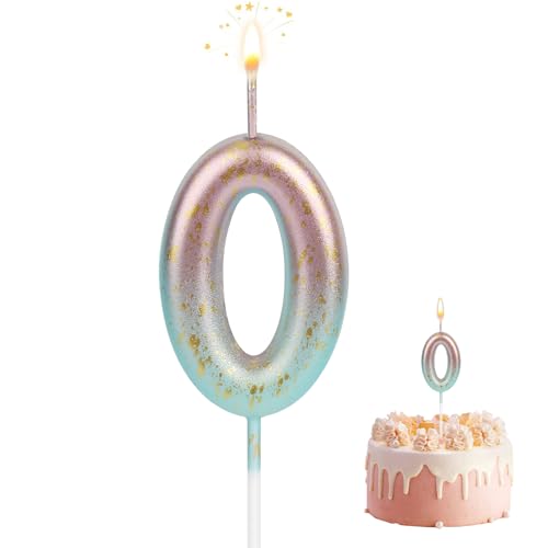 Zahlen Kerzen, Kerze 0 Geburtstag, 3D Geburtstagskerzen, Farbverlauf Kerzen, Geburtstagskerzen Für Kinder Erwachsene Für Geburtstag Jahrestag Partys von TOPBELIEF