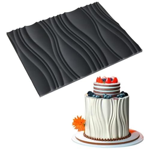 TOPBSFARNY Texturmatte, Schablone, Kekse, Kuchenform, Blumenstruktur, Fondant, Silikon, Abdruckmatte, Backform für Hochzeitstorte Dekoration (Stil A) von TOPBSFARNY