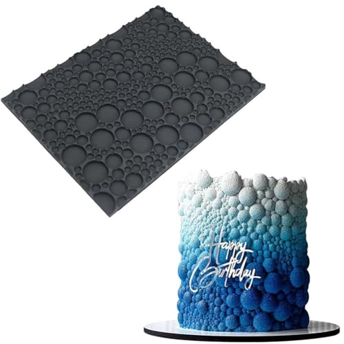 TOPBSFARNY Texturmatte Schablone Formen Kekskuchenform Blumenstruktur Fondant Silikon Abdruckmatte Backform für Hochzeitstorte Dekoration (Stil C) von TOPBSFARNY