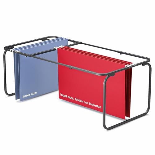 TOPCJ Verbesserter verstellbarer Hängeregistraturrahmen, legale Größe, Länge verstellbar 40,6 bis 63,5 cm, robuste Stahl-Aktenschublade/Schrank-Organizer-Einsatz, Hängemappenhalter, 32 x 24 cm (B x H) von TOPCJ
