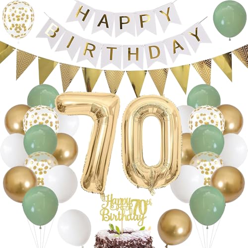 Luftballon 70. Geburtstag Salbeigrüne Folienballon Luftballon Zahlen 70. Geburtstagsdeko Männer Frau 70 Jahr Riesen Folienballon Zahl 70 Ballon 70 Deko zum Geburtstag Dekoration Grün Weiß Gold Luftballon 70. Geburtstag Salbeigrüne Folienballon Luftballon Zahlen 70. Geburtstagsdeko Männer Frau 70 Jahr Riesen Folienballon Zahl 70 Ballon 70 Deko zum Geburtstag Dekoration Grün Weiß Gold von TOPHOPE