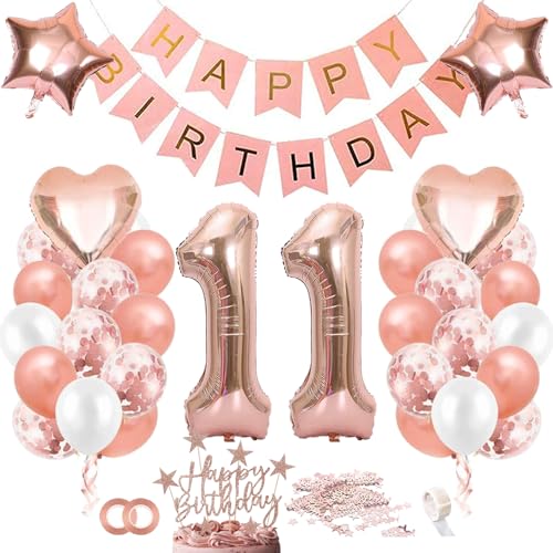 TOPHOPE Luftballon 11. Geburtstag Roségold Folienballon Luftballon Zahlen Geburtstagsdeko Mädchen 11 Jahr Riesen Folienballon Zahl 11 Ballon 11 Deko zum Geburtstag Roségold Happy Birthday TOPHOPE Luftballon 11. Geburtstag Roségold Folienballon Luftballon Zahlen Geburtstagsdeko Mädchen 11 Jahr Riesen Folienballon Zahl 11 Ballon 11 Deko zum Geburtstag Roségold Happy Birthday von TOPHOPE
