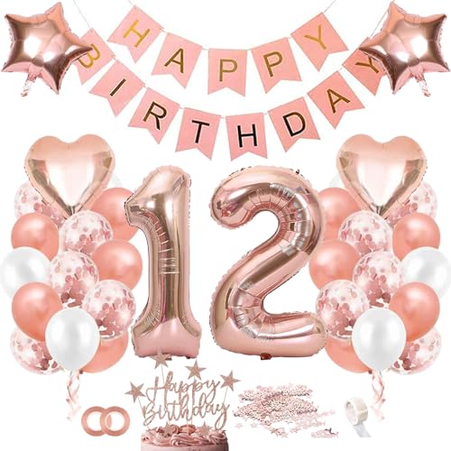 TOPHOPE Luftballon 12. Geburtstag Roségold Folienballon Luftballon Zahlen Geburtstagsdeko Mädchen 12 Jahr Riesen Folienballon Zahl 12 Ballon 12 Deko zum Geburtstag Roségold Happy Birthday TOPHOPE Luftballon 12. Geburtstag Roségold Folienballon Luftballon Zahlen Geburtstagsdeko Mädchen 12 Jahr Riesen Folienballon Zahl 12 Ballon 12 Deko zum Geburtstag Roségold Happy Birthday von TOPHOPE