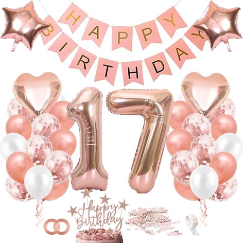 TOPHOPE Luftballon 17. Geburtstag Roségold Folienballon Luftballon Zahlen Geburtstagsdeko Mädchen 17 Jahr Riesen Folienballon Zahl 17 Ballon 17 Deko zum Geburtstag Roségold Happy Birthday TOPHOPE Luftballon 17. Geburtstag Roségold Folienballon Luftballon Zahlen Geburtstagsdeko Mädchen 17 Jahr Riesen Folienballon Zahl 17 Ballon 17 Deko zum Geburtstag Roségold Happy Birthday von TOPHOPE