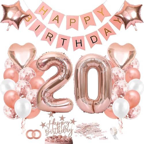 TOPHOPE Luftballon 20. Geburtstag Roségold Folienballon Luftballon Zahlen Geburtstagsdeko Mädchen 20 Jahr Riesen Folienballon Zahl 20 Ballon 20 Deko zum Geburtstag Roségold Happy Birthday TOPHOPE Luftballon 20. Geburtstag Roségold Folienballon Luftballon Zahlen Geburtstagsdeko Mädchen 20 Jahr Riesen Folienballon Zahl 20 Ballon 20 Deko zum Geburtstag Roségold Happy Birthday von TOPHOPE