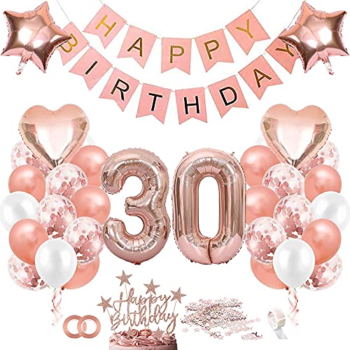 TOPHOPE Luftballon 30. Geburtstag Roségold Folienballon Luftballon Zahlen Geburtstagsdeko Mädchen 30 Jahr Riesen Folienballon Zahl 30 Ballon 30 Deko zum Geburtstag Roségold Happy Birthday TOPHOPE Luftballon 30. Geburtstag Roségold Folienballon Luftballon Zahlen Geburtstagsdeko Mädchen 30 Jahr Riesen Folienballon Zahl 30 Ballon 30 Deko zum Geburtstag Roségold Happy Birthday von TOPHOPE