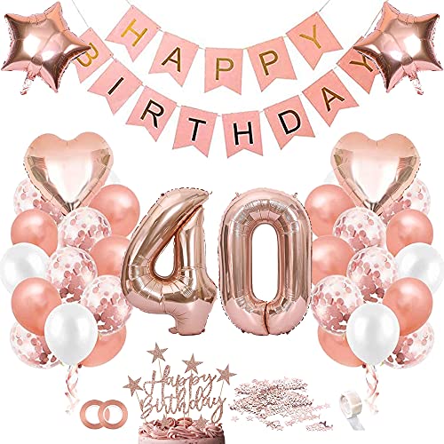 TOPHOPE Luftballon 40. Geburtstag Roségold Folienballon Luftballon Zahlen Geburtstagsdeko Mädchen 40 Jahr Riesen Folienballon Zahl 40 Ballon 40 Deko zum Geburtstag Roségold Happy Birthday TOPHOPE Luftballon 40. Geburtstag Roségold Folienballon Luftballon Zahlen Geburtstagsdeko Mädchen 40 Jahr Riesen Folienballon Zahl 40 Ballon 40 Deko zum Geburtstag Roségold Happy Birthday von TOPHOPE
