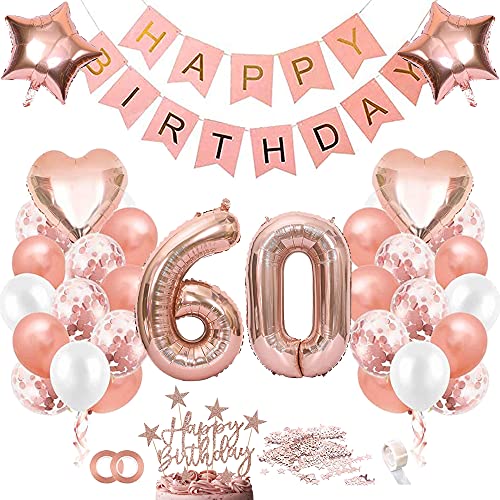 TOPHOPE Luftballon 60. Geburtstag Roségold Folienballon Luftballon Zahlen Geburtstagsdeko Mädchen 60 Jahr Riesen Folienballon Zahl 60 Ballon 60 Deko zum Geburtstag Roségold Happy Birthday TOPHOPE Luftballon 60. Geburtstag Roségold Folienballon Luftballon Zahlen Geburtstagsdeko Mädchen 60 Jahr Riesen Folienballon Zahl 60 Ballon 60 Deko zum Geburtstag Roségold Happy Birthday von TOPHOPE