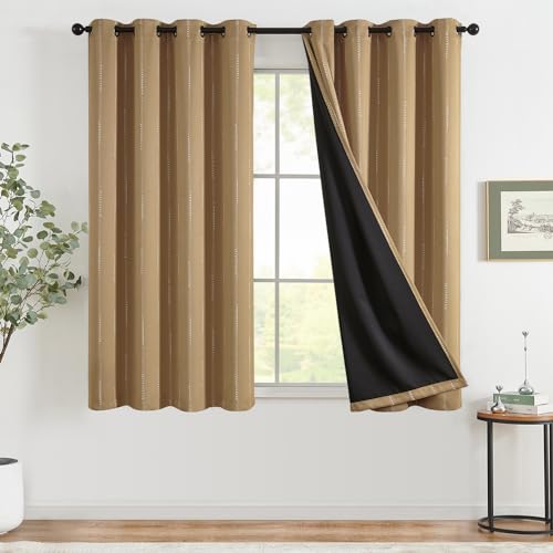 TOPICK Boho Verdunkelungsvorhänge Silber Punkte Folie Bedruckte Vorhänge mit Ösen hintere Verdunkelung Wärmeschutzvorhang Thermovorhang für Kinderzimmer Fenstervorhänge 2er Set 132 * 160 Senfgelb TOPICK Boho Verdunkelungsvorhänge Silber Punkte Folie Bedruckte Vorhänge mit Ösen hintere Verdunkelung Wärmeschutzvorhang Thermovorhang für Kinderzimmer Fenstervorhänge 2er Set 132 * 160 Senfgelb von TOPICK