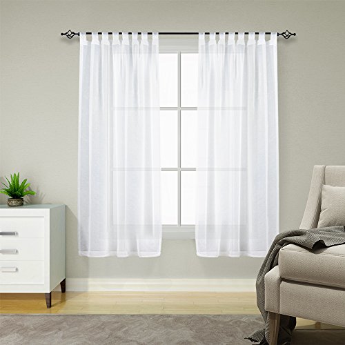 TOPICK Schlaufenschal 2er set Gardinen Wohnzimmer modern Schlaufengardinen vorhänge Schlafzimmer Gardinenschals Leinenoptik H145xB140 cm, Fenster Kurzgardinen mit Schlaufen Fertiggardinen Fenster Weiß TOPICK Schlaufenschal 2er set Gardinen Wohnzimmer modern Schlaufengardinen vorhänge Schlafzimmer Gardinenschals Leinenoptik H145xB140 cm, Fenster Kurzgardinen mit Schlaufen Fertiggardinen Fenster Weiß von TOPICK