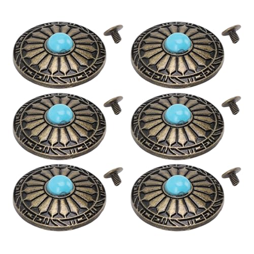 10 Set Metall Geldbörse Schnalle, Blaues Türkis Dekoratives Schraubknopf Leder Dekorative Metallknopf Austausch für Lederbastelstoffe 10 Set Metall Geldbörse Schnalle, Blaues Türkis Dekoratives Schraubknopf Leder Dekorative Metallknopf Austausch für Lederbastelstoffe von TOPINCN
