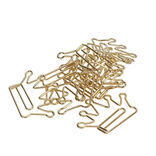 100 Stück Lustige Büroklammer Lesezeichen, Neuheits Buchmarker, Niedliche Planerklammern, Anti-Rost Galvanisierungsprozess, Goldene Büroklammern (Krone) von TOPINCN