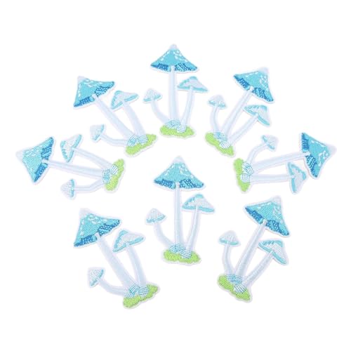20pcs Pilzform Eisen auf Stofffleck Bestickter Applikationen für Dressjacken, Taschenhüte, Nähflecken mit Baumwollmaterial, Dekoration, Reparatur von Lösungen für Kleidung 20pcs Pilzform Eisen auf Stofffleck Bestickter Applikationen für Dressjacken, Taschenhüte, Nähflecken mit Baumwollmaterial, Dekoration, Reparatur von Lösungen für Kleidung von TOPINCN