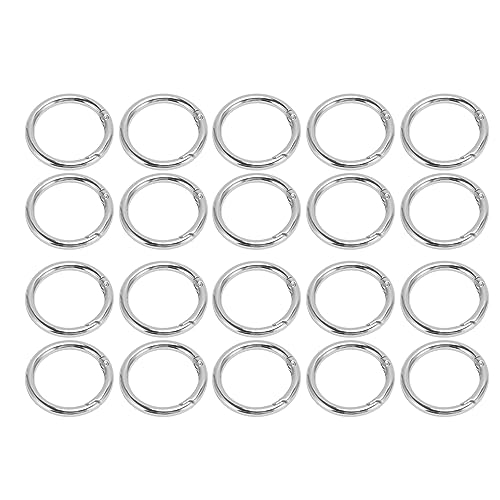 20pcs Trigger Feder -O -Ringe, 1,57 -Zoll -Durchmesser Kupferrunde Schnappschnalle -Schließschlüsse, Metallfederklammern für Schlüsselbund, Handtaschen, Taschen, Geldbörsen, von TOPINCN