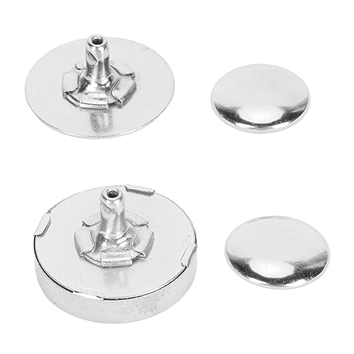 50 Sets Magnet Taste Clasp Schnappschüsse, Hohe Härtelegungs Legierungsbeutel Accessoires für Punk Kleidung, Schuhe, Taschen (SILVER) von TOPINCN