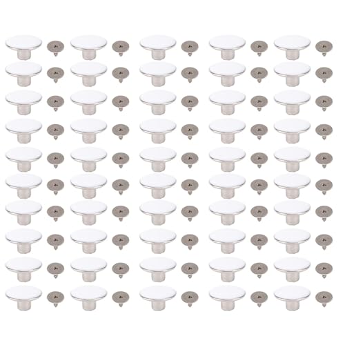 TOPINCN 50pcs Metallhosenknöpfe 17mm Hosenknopf mit Edelstahlschrauben, Einstellbare Metallknöpfe Reparaturkit für, Wiederverwendbares Stramm Zur Dekoration Verschiedener TOPINCN 50pcs Metallhosenknöpfe 17mm Hosenknopf mit Edelstahlschrauben, Einstellbare Metallknöpfe Reparaturkit für, Wiederverwendbares Stramm Zur Dekoration Verschiedener von TOPINCN