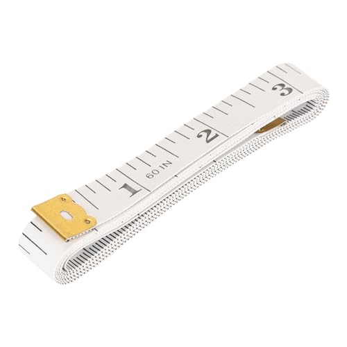 50pcs Weiche Maßnahmen, Doppelte Skala 0 Bis 60 Zoll/150 Cm Flexibler Nähgewebehandwerkslineer, Messbandmasse mit Metallenden für Stoff, Schneiderei, Körper und Taillenmessung. von TOPINCN