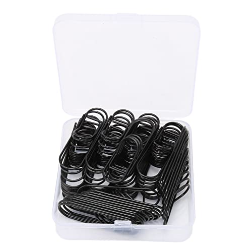 66pcs Stiftclips, Metall Lesezeichen Stiftklammhalter Dokumentklassifizierung, Licht und Tragbar für Notebooks und Papiere (BLACK) von TOPINCN