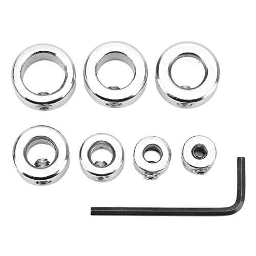 7pcs Stopp -Kragen Set Hoher Kohlenstoffstahl Holzverarbeitungsbohrtiefe Kontrollringe für Genaue Bohrungen mit Sechskantschlüssel 7pcs Stopp -Kragen Set Hoher Kohlenstoffstahl Holzverarbeitungsbohrtiefe Kontrollringe für Genaue Bohrungen mit Sechskantschlüssel von TOPINCN