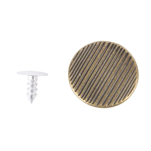 Einstellbare Hosenknöpfe 125 Sätze, Streifenmuster Eisenkappen Spezed Aluminiumschraube Combo -Gewinde Nietknöpfe für Hemden mit Metallbasis, Einfache Installation und Entfernung Einstellbare Hosenknöpfe 125 Sätze, Streifenmuster Eisenkappen Spezed Aluminiumschraube Combo -Gewinde Nietknöpfe für Hemden mit Metallbasis, Einfache Installation und Entfernung von TOPINCN