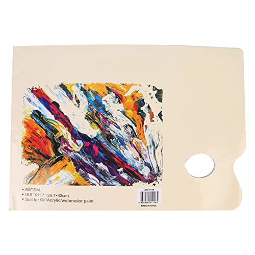 Einweg-Palettenpapierblock, A3-Abreißpapier, Paletten-Farbmischblätter für Erwachsene und Schüler, Farbabstimmungspapier für Aquarell-Öl-Acryl-Malerei-Gouache Einweg-Palettenpapierblock, A3-Abreißpapier, Paletten-Farbmischblätter für Erwachsene und Schüler, Farbabstimmungspapier für Aquarell-Öl-Acryl-Malerei-Gouache von TOPINCN