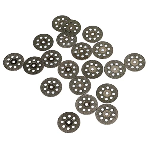 Kleine Diamantsägen -Klingen -Verschleiß Resistente Nasse Trockene Diamant Schneidscheibe für Holzbearbeitung und Basteln Silber 20 Pack (8 Löcher) von TOPINCN