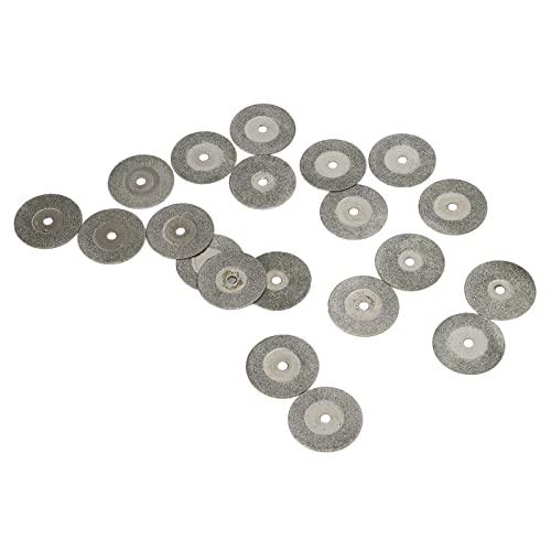 Kleine Diamantsägen -Klingen -Verschleiß Resistente Nasse Trockene Diamant Schneidscheibe für Holzbearbeitung und Basteln Silber 20 Pack (Rundes Loch) von TOPINCN