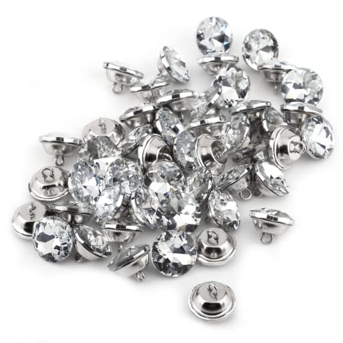 Knöpfe, Kristall Diamante Strass Strass Knöpfe 50 Stück für Möbel für Kleid zum Selbermachen(25 mm / 1 Zoll) von TOPINCN