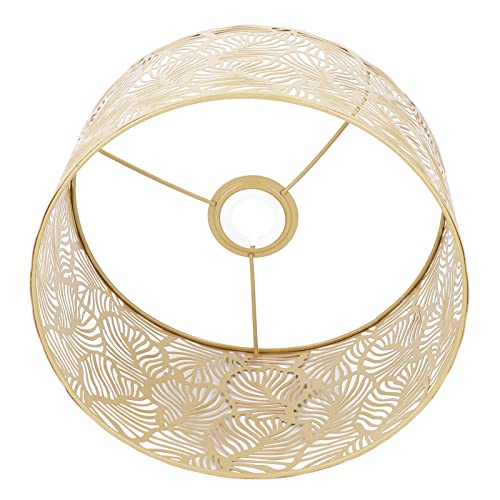 Lampenschirm Home Decor 16 Cm Höhe Einfache Installation Langlebiger Lampenschirm für E27 (Gold) von TOPINCN