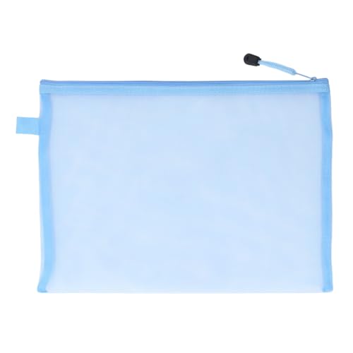 Mesh Stationery Beutel | Bequemes Hangseil für den Schnellen Zugriff | Vielseitige Speicherlösung | 10 PCs Enthalten (BLUE) von TOPINCN