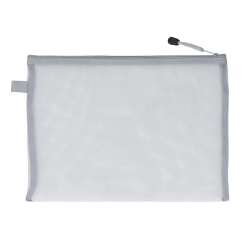 Mesh Stationery Beutel | Bequemes Hangseil für den Schnellen Zugriff | Vielseitige Speicherlösung | 10 PCs Enthalten (GREY) von TOPINCN