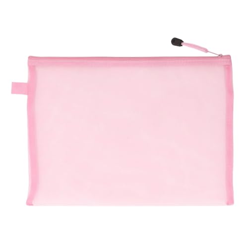 Mesh Stationery Beutel | Bequemes Hangseil für den Schnellen Zugriff | Vielseitige Speicherlösung | 10 PCs Enthalten (PINK) von TOPINCN