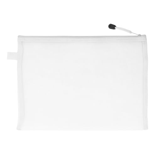 Mesh Stationery Beutel | Bequemes Hangseil für den Schnellen Zugriff | Vielseitige Speicherlösung | 10 PCs Enthalten (WHITE) von TOPINCN