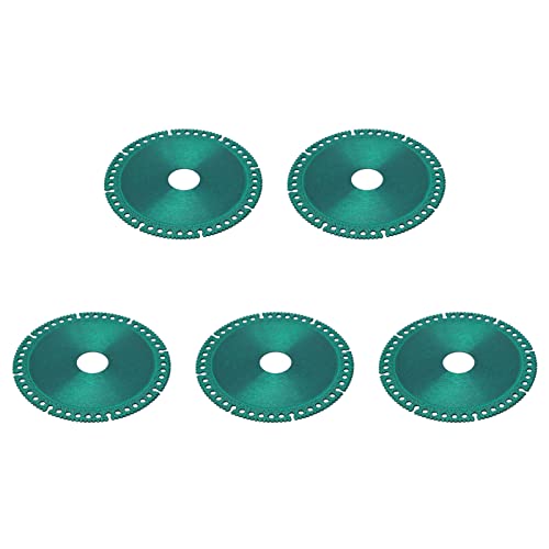 Multifunktionales Diamant -Schneidsägen -Klingen, Grünes Ultra -dünner Winkelscheibe für Glas, Sperrholz, PVC -Rohre Passt 100 Mm Schleifmittel [5pcs] von TOPINCN