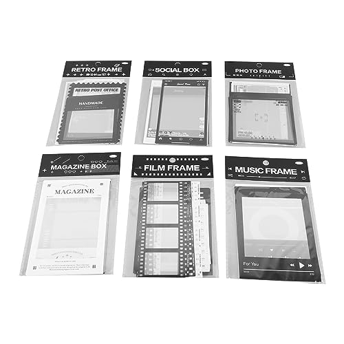 Retro-Scrapbook-Fotorahmen mit Edlen Stilen, Elegantes Dekor für Bastelarbeiten, Hochzeitseinladungen, Tagebücher und Mehr, PET-Material, Lichtbeständig, 6 Beutel, 15 Blatt Pro Retro-Scrapbook-Fotorahmen mit Edlen Stilen, Elegantes Dekor für Bastelarbeiten, Hochzeitseinladungen, Tagebücher und Mehr, PET-Material, Lichtbeständig, 6 Beutel, 15 Blatt Pro von TOPINCN