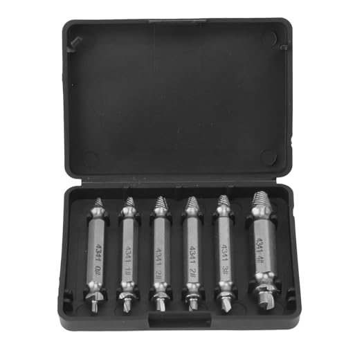Stripped Shrover Remover Haltbar Gebrochene Schraubenextraktionssatz, Hohe Härteschraubenentfernungswerkzeuge für Schnelle Verwendung, Handy Muttern Bolzen Bohrbit Set für Hausreparaturen von TOPINCN