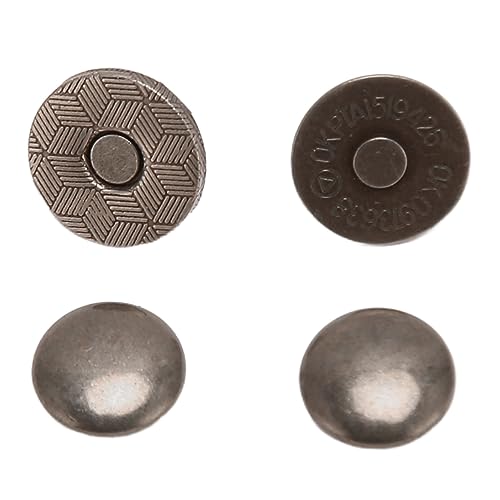 TOPINCN 100 Sets Magnetische Schnappschüsse, Magnetknöpfe auf Verschlüsse Schnappverschluss, Magnetische Geldbörse Verschluss Magnetbeutel Verschlüsse Geldbörse Schnappschaltknopf Zum (Silberschwarz) von TOPINCN