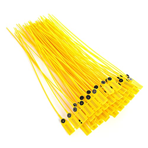 TOPINCN 100 Stück Originalitätssiegel Dichtungen O-Ringe Gelb Paket Transport LKW Kunststoff Sicherheitssiegel 40 cm Etikett Kabelbinder mit Nummer TOPINCN 100 Stück Originalitätssiegel Dichtungen O-Ringe Gelb Paket Transport LKW Kunststoff Sicherheitssiegel 40 cm Etikett Kabelbinder mit Nummer von TOPINCN