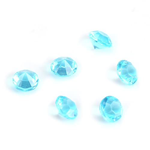 TOPINCN 1000 Stück/Beutel 6 Mm Acrylperlen, Dekorative Kugeln, Transparente Kunststoffpellets, Vasenfüller, DIY-Bastelperlen in Großpackung für Hochzeitsfeier-Dekoration, Tischstreuung, (BLUE) von TOPINCN