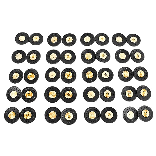 TOPINCN 20 Sets Magnetknöpfe, Ledermagnetmagnet -Snap -Mehrzweck -Abnähen auf Verschlusssackverschlussbeutel Beutel Schließbeutel Schließknöpfe Zum Nähen von DIY Bastelbäuchchen Kleidung (BLACK) von TOPINCN